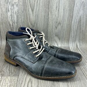 Parc Christie Charcoal Wash Leather Oxfords HighTop Shoes